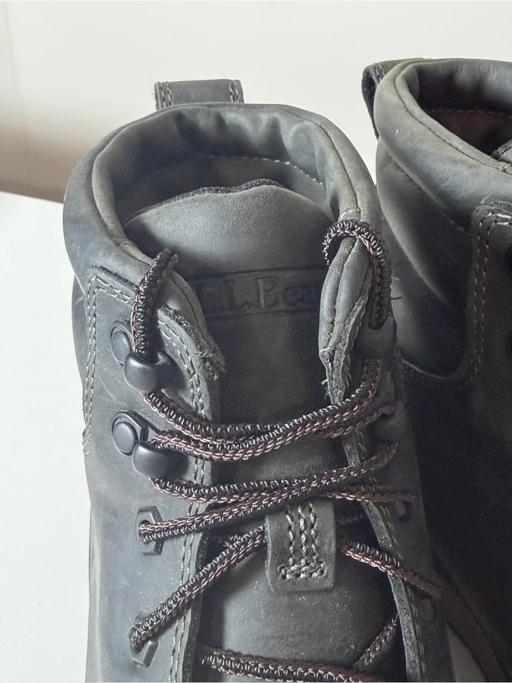 L.L. Bean Size 11 Men's Stonington Moc Toe Black Leather Lace-Up Ankle Boots